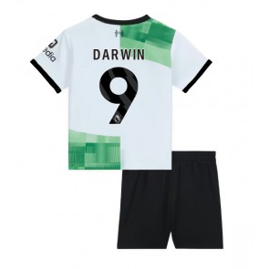 Liverpool Darwin Nunez #9 Udebanesæt Børn 2023-24 Kort ærmer (+ korte bukser)